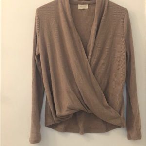 Mauve Wrap Style Sweater